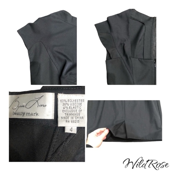 Byron Lars Black Structured Sheath Pencil Dress 4 - Picture 16 of 16